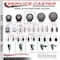 Service Caster 4'' Gray Poly Swivel 7/16'' Grip Ring Stem Caster Set with Brake, 4PK SCC-GR20S414-PPUB-PLB-716138-4 - alternate 4